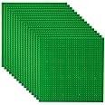 LVHERO Classic Baseplates Building Plates for Building Bricks 100% Compatible with All Major Brands-Baseplate, 10" x 10", Pack of 16 (Green)