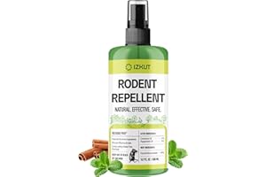 IZKUT Peppermint Oil Rodent Repellent Spray: Natural Indoor & Car Long-Lasting Mouse Pest Rats Control - Pet-Friendly and Furniture Safe, 16.9 Fl. Oz