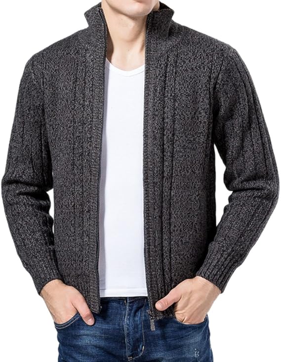 Amazon アンミダ Anmida ニットジャケット ケーブルニット ニット カーディガン ニットジャケット ケーブルニット メンズファッション トップス セーター アウター 秋冬 メンズ 通販