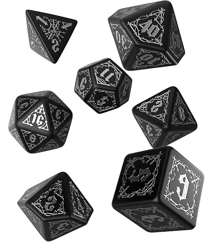 Q Workshop – Lot De 7 Dés Pathfinder Iron Gods – Polyédriques – D4,d6,d8,d10,d12,d20,100 – Plastique