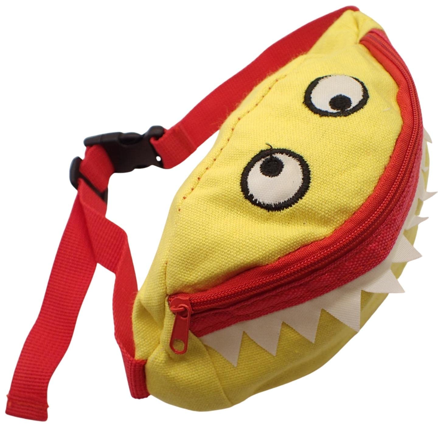 Topkids Accessories Kids Small Bumbags Bum Bag Bumbag Bum-Bag Waist Bag Rabbit Rainbow Glitter with Adjustable Belt Fanny Pack for Kids, Boys, Girls (Monster Yellow)