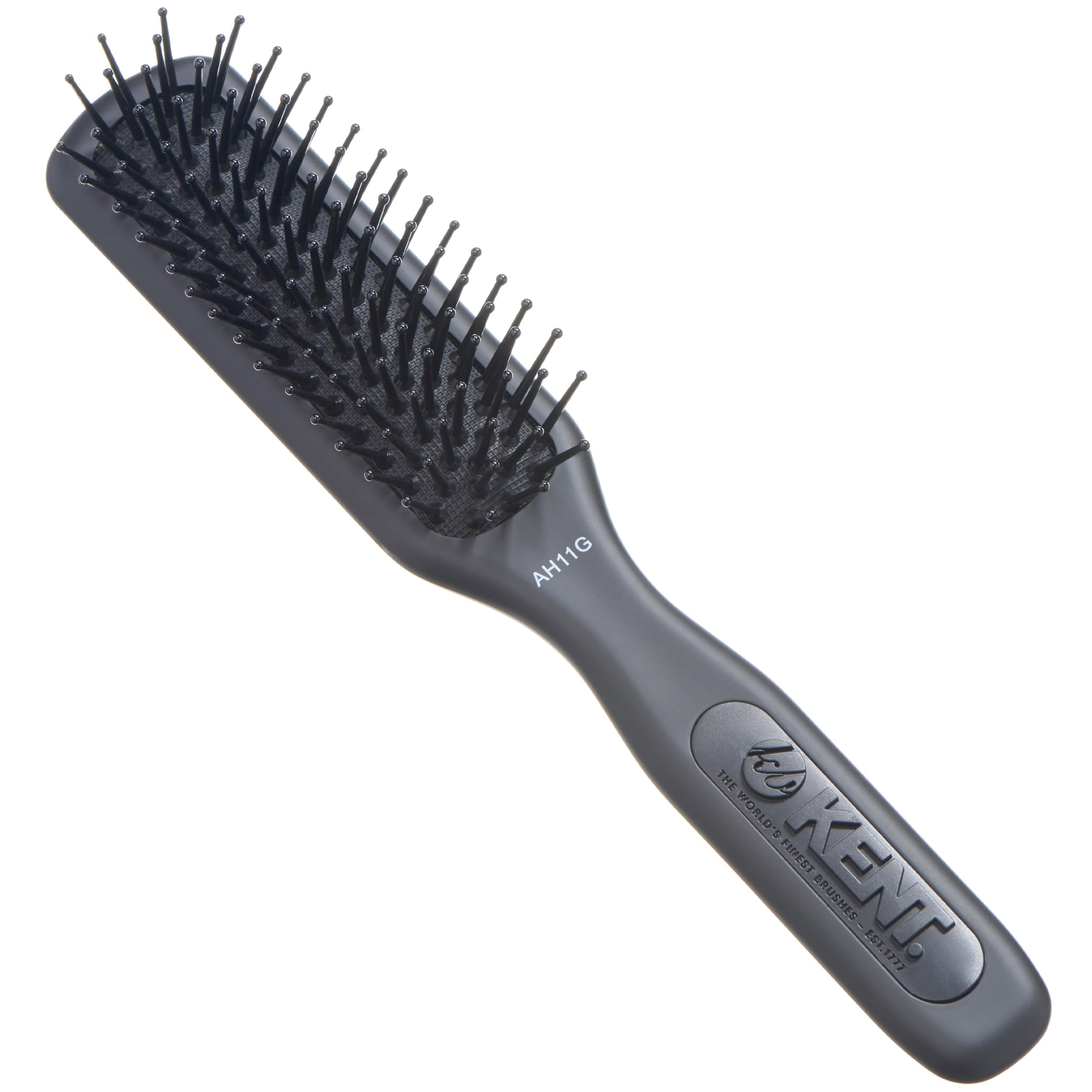 Kent AirHedz Pro Narrow Phine Pin Brush Graphite Grey