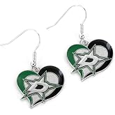 aminco NHL womens Swirl Heart Earrings