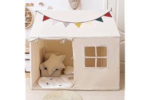 RAZEE Kids Tent Indoor Playhouse, Kids Play Tent Large Kid Playhouse Toys Toddler Tent Play House with Pennant Banners, Kid Toys for Boy Girl Birthday, Christmas House Gift