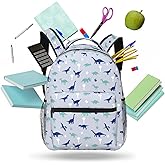 MAHIPOCI Dinosaur Backpack for Kids Boys Girls, Lightweight School Bookbag with Multiple Compartments, Simple Modern Waterproof Durable Kids' Backpack for Age 5-12, for School & Outdoor Activities