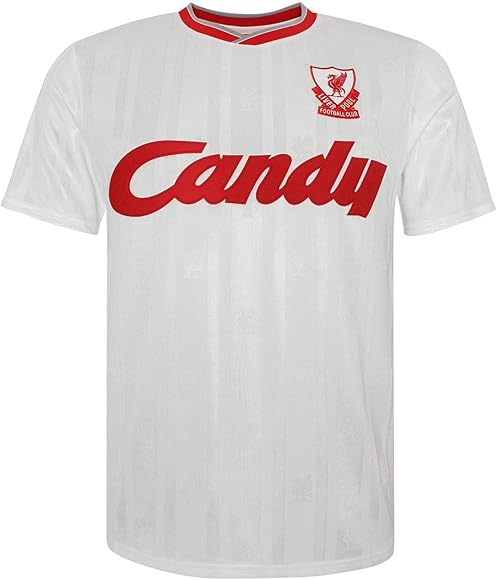 Liverpool Fc Retro Candy 88 89 3rd Shirt Lfc Official White Amazon Co Uk Clothing