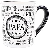 Cottage Creek Mugs - 16oz. Large Ceramic Papa Coffee Cup - Ideal Stoneware Mug for Kitchen, Office & Home Decor - Mens Gifts for Men, Grandpa, Dad, Grandparents