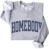 Homebody Sweatshirt Cozy Sweatshirt Crewneck Oversized Homebody Hoodie