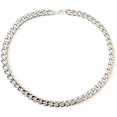 10 Inch Flat Chain Cuban Link Bright Stainless Steel Anklet Hypoallergenic Ankle Bracelet Gift Boxed Poolside Jewelry