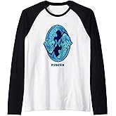 Pisces Personality Astrology Zodiac Sign Horoscope Design Raglan Baseball Tee