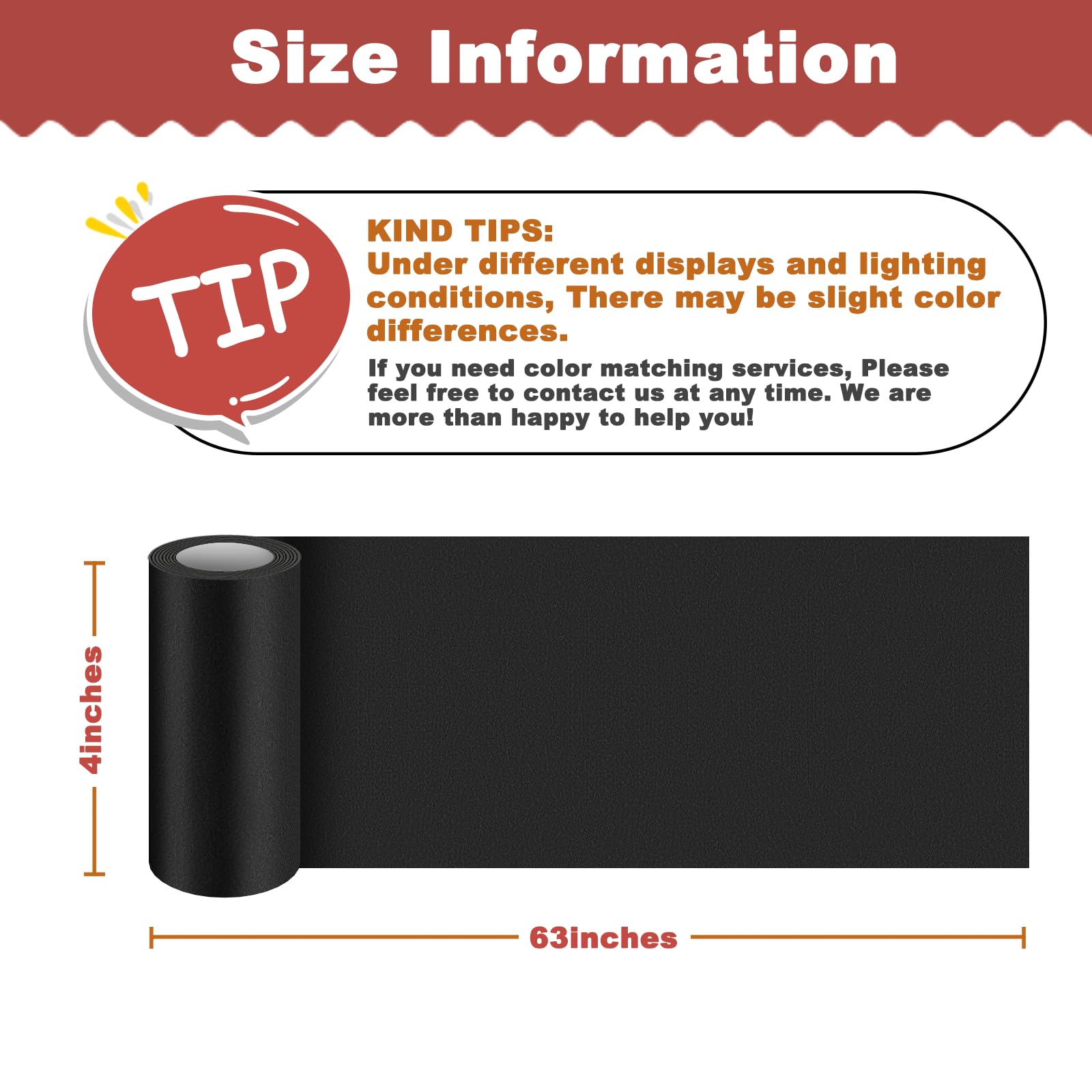 GEYYANG Leather Repair Kit for Furniture, 4 x 63 Inches self Adhesive Leather Repair Tape for Damaged Leather Furniture, Sofa Seating, Leather Goods(Black - Fine Grained)