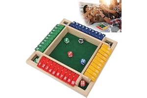 Shut The Box Dice Game Wooden Board Table Math Game Wooden Board Pub Bar Party Family Parent Child Interactive Game