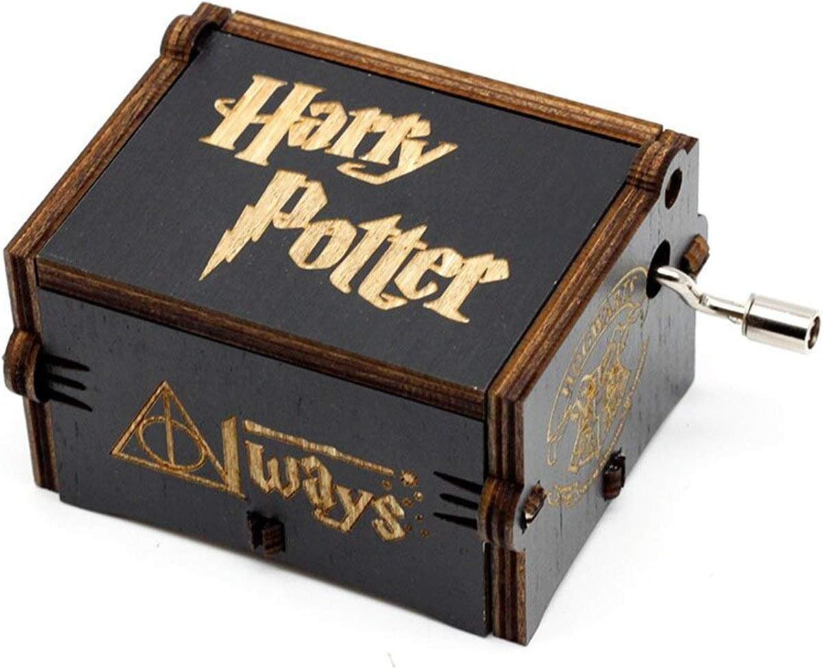 Funmo - Pure hand-classical black "harry potter " music box hand-wooden music box creative wooden crafts best Gifts