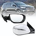 Lqito Right Passenger Side Mirror Compatible with 2013-2018 Hyundai santa Fe Sport with Manual folding Power glass Heated turn signals Can be DIY Paintable Replace# HY1321201(6 Pins)