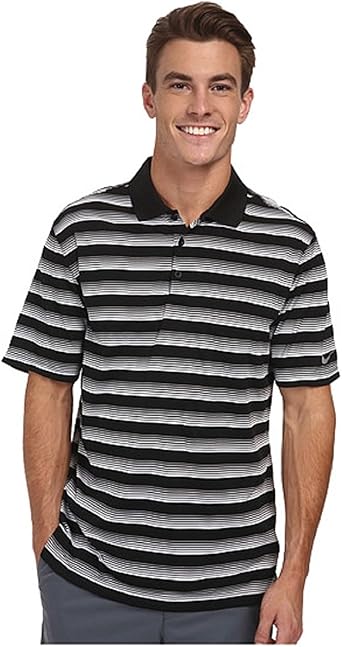 polo a rayas blanco y negro hombre