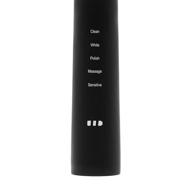 OOAK ELECTRIC TOOTHBRUSH WITH 5 BRUSHING MODES, 2 ADVANCED BRUSHES, BLACK