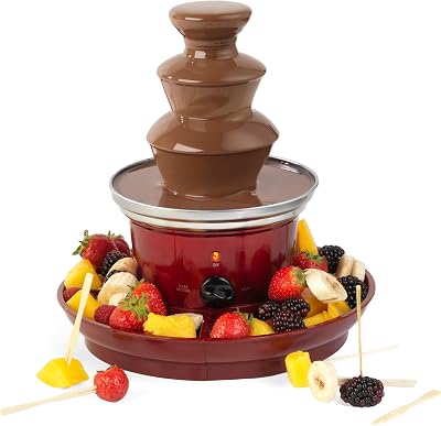 Giles & Posner EK3428G Chocolate Fountain 3 Tier 90W with Accessories