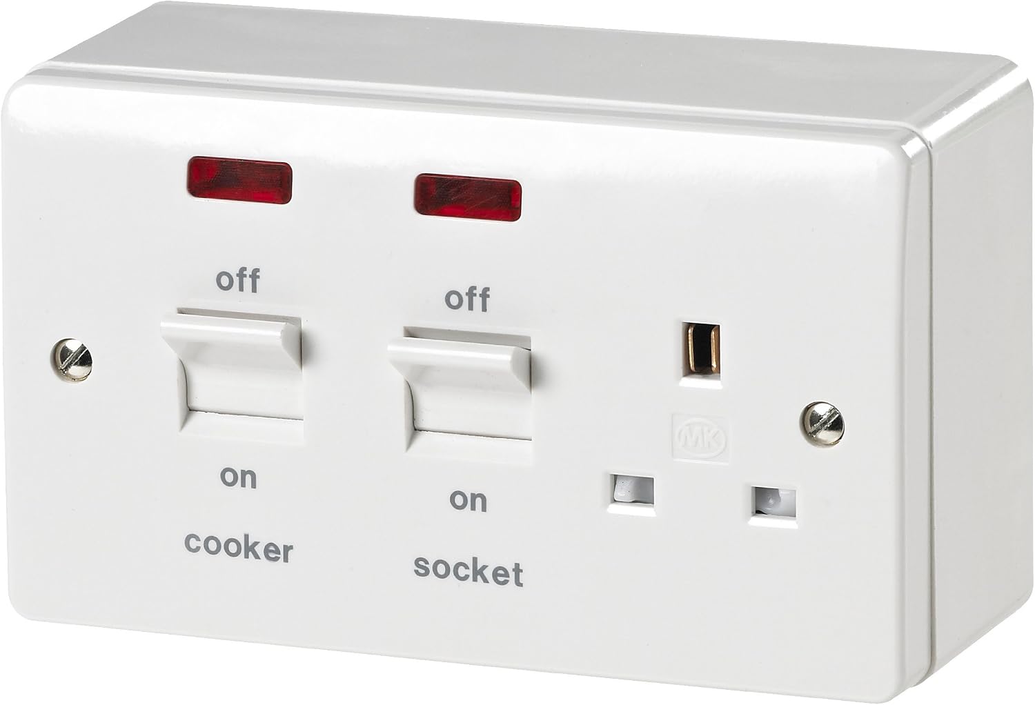 Mk K5041WHI 45A Cooker Control Unit with Neon, White