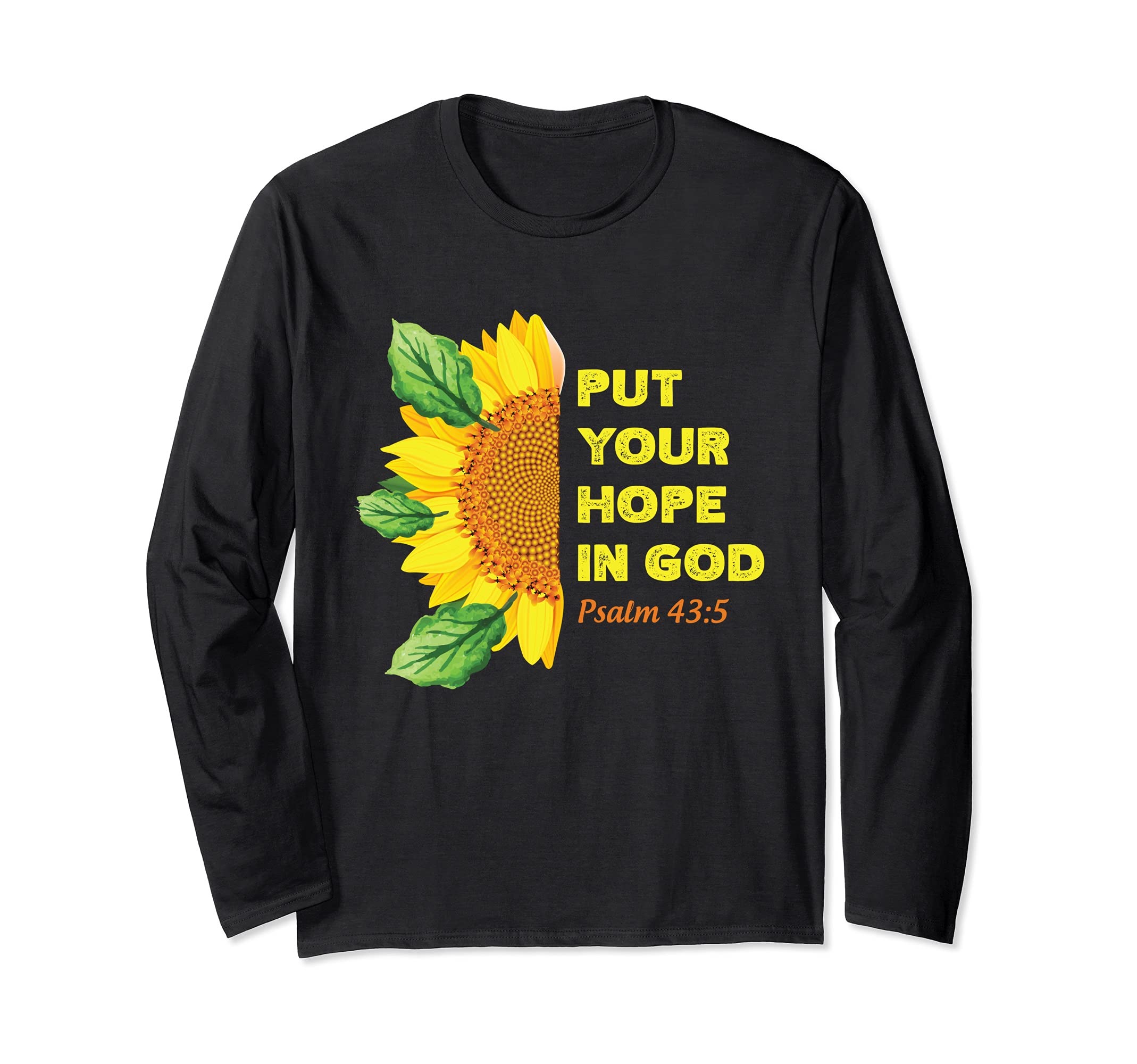 Psalm 43:5 Christian Bible Verse Religious Long Sleeve T-Shirt
