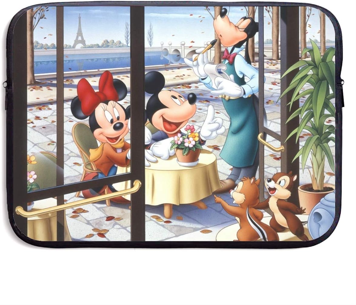 LOSUJSDB Mickey and Minnie Mouse Couple Water-Reaistant Laptop Sleeve Case Bag Portable Messenger Bags Briefcase Sleeve Protective Carrying Bags Cover 13/15 Inch