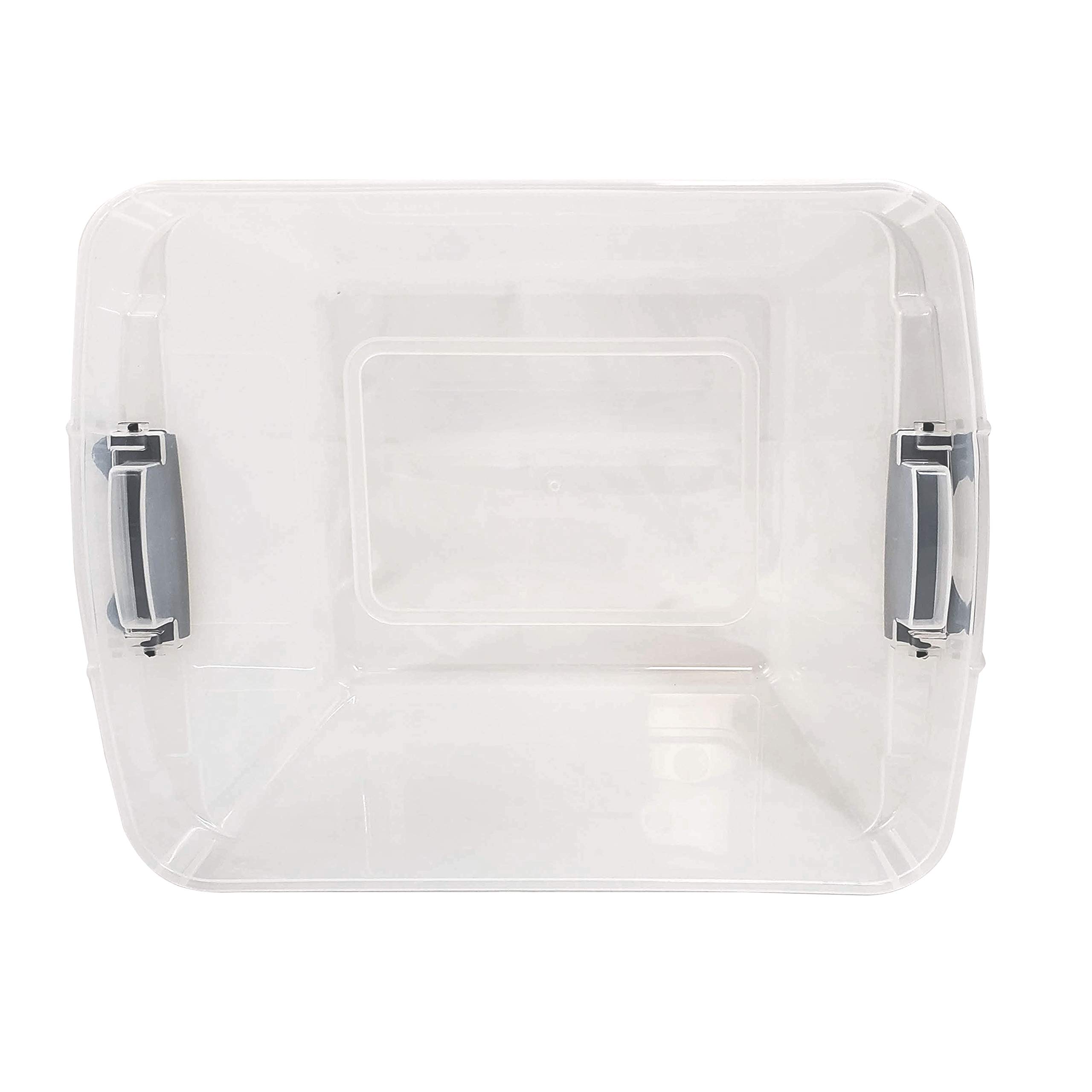 Mua HOMZ 4 Pack Large Clear Plastic Storage Bins with Latching Lids, 31 ...