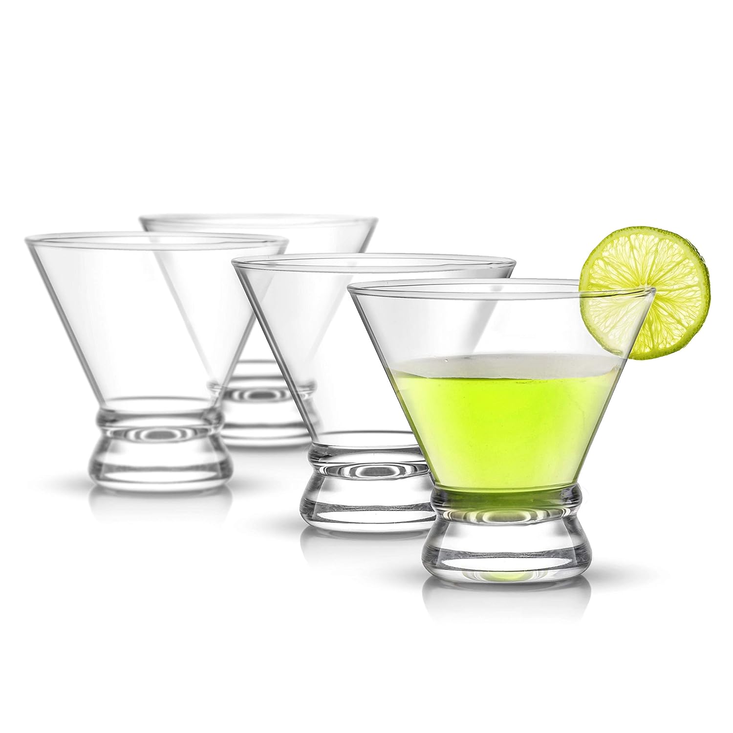 JoyJolt Afina 4Piece Cocktail Glasses Set, 8Ounce Martini Glasses