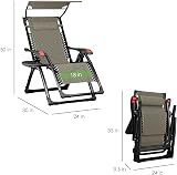 ATORPOK SHOP Zero Gravity Chair with Canopy Shade and Tray view 2