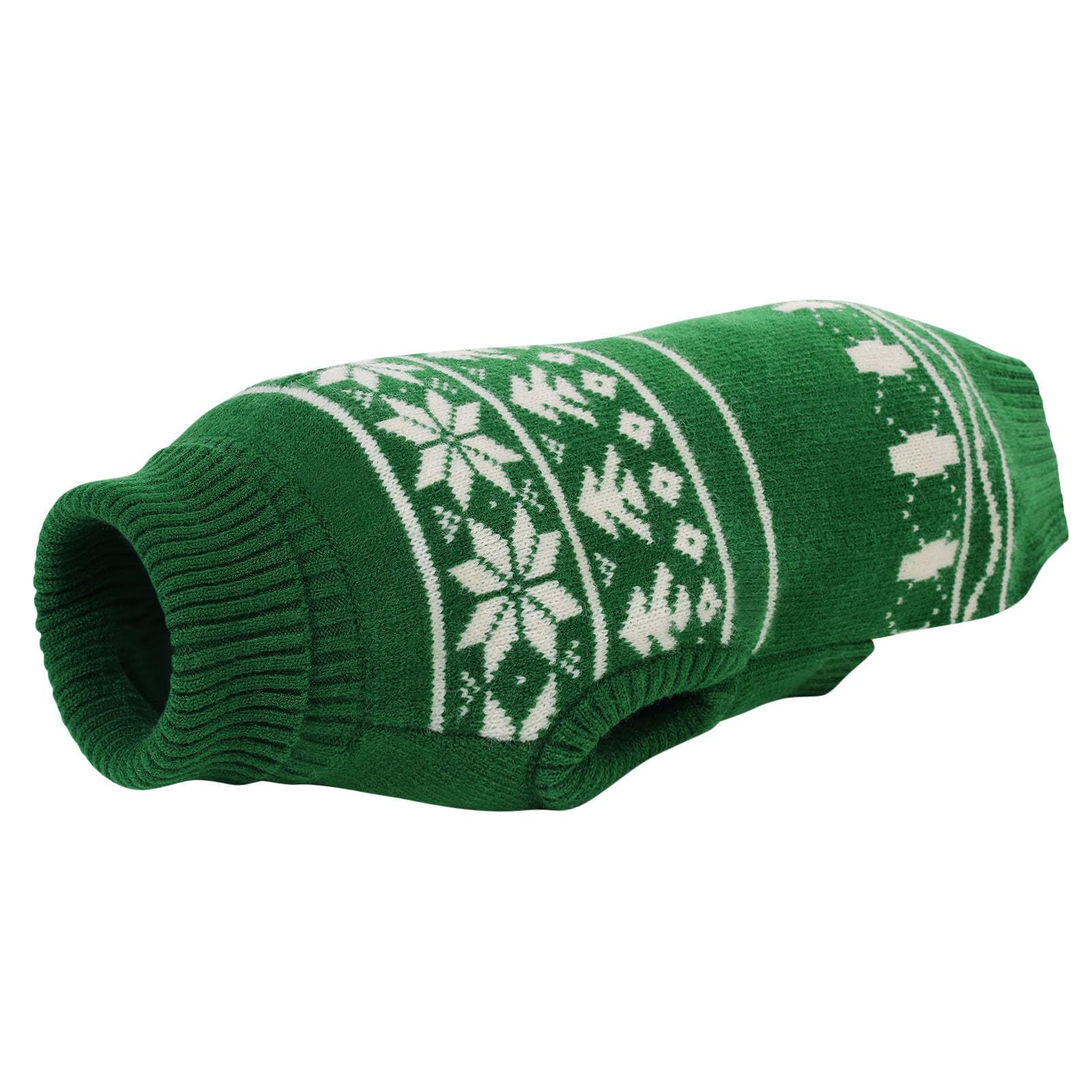 KONVINIT Dog Christmas Jumper Xmas Dog Sweater with Snowflake Pattern for Small Medium Large Dogs Comfort and Warm Puppy Jumper for Indoor,Outdoor