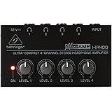 Behringer MICROAMP HA400 Ultra-Compact 4 Channel Stereo Headphone Amplifier