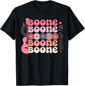 Boone Music Lovers Retro Vibes Summer Fun T-Shirt