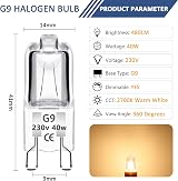 Caldarax G9 Halogen Bulbs 12 Pack 40W Dimmable 2700K 480 Lumens 230V view 2