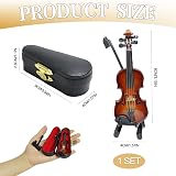 Raykce Tiny Worlds Smallest Emergency Violin Miniature Wooden Instrument view 4