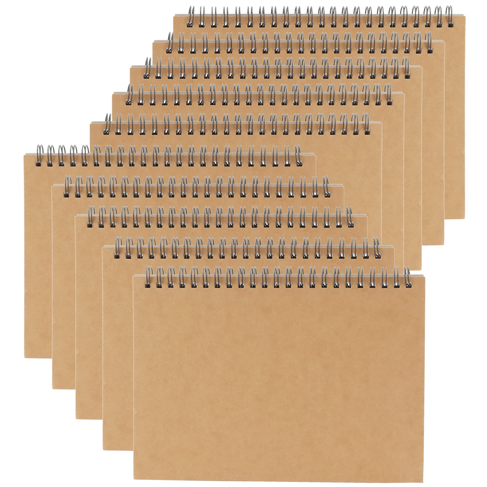 ZEONHAK 10 PCS A5 Sketchbook, 60 Pages/30 Sheets Spiral Bound Art Sketchbook, A5 Sketch Drawing Pad for Artist Painting