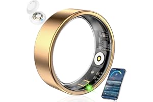 Weylmd Smart Ring Fitness Tracker for Women & Men, Heart Rate, Blood Oxygen, Blood Pressure, Sleep & Step Monitor, IP68 Waterproof Health Ring, Compatible with iPhone