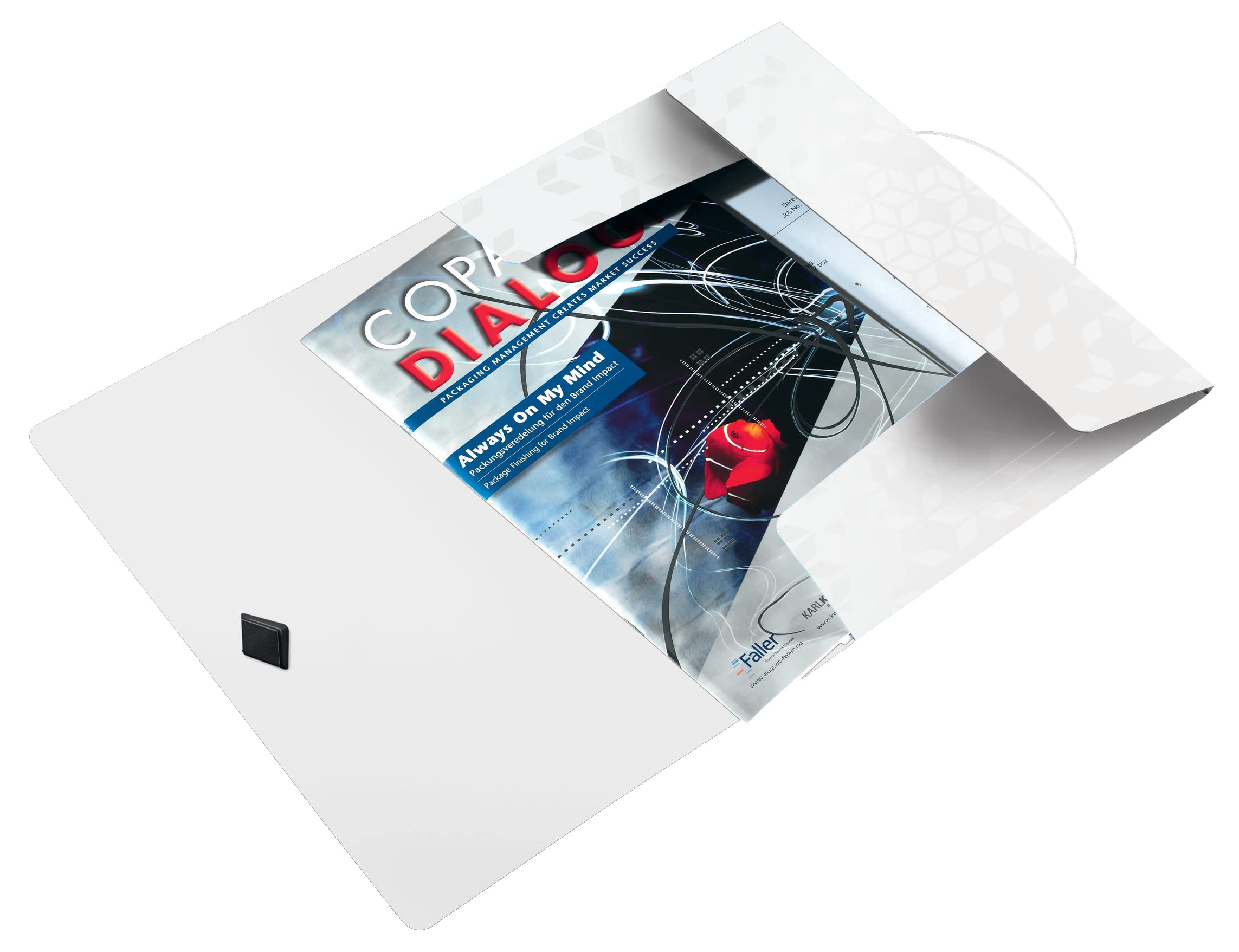 Leitz 3-Flap Folder, Holds up to 150 A4 Sheets, Elastic Closure, Flexible Plastic, White, WOW Range, 45990001