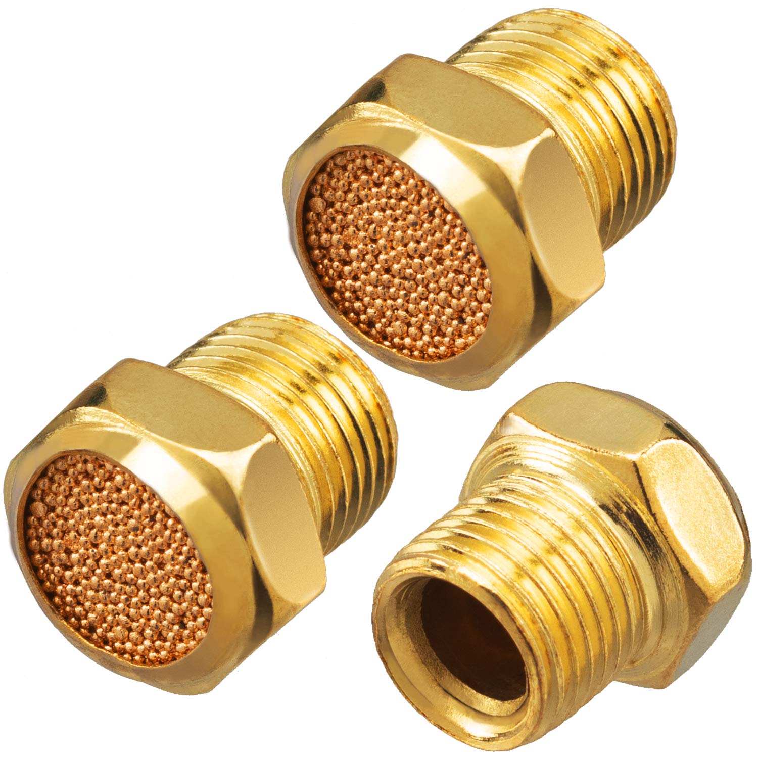 1/8" BSPT Thread Pneumatic Air Muffler Filter Brass Dynamic Breather