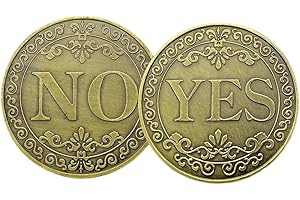 Joygulls Decision Making Flipping Coin Yes No Challenge Coin Collector's Medallion Souvenir