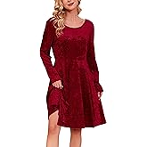 Kormei Long Sleeve Fall Dress for Women 2025 Round Neck Casual Sweater Dresses Trendy Outifts