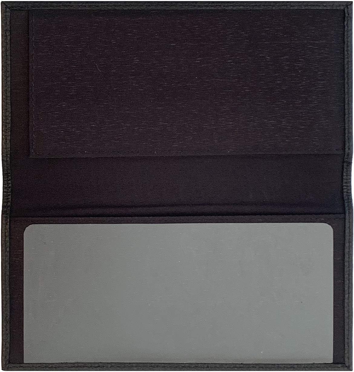 Black Basic Leather Checkbook Cover