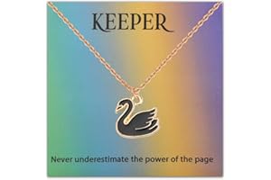 KeeperOTLC Themed Merch Jewrly Swan Card Necklace KeeperOTLC Book Fans Gifts Bookish Gifs KeeperOTLC Women Gifts