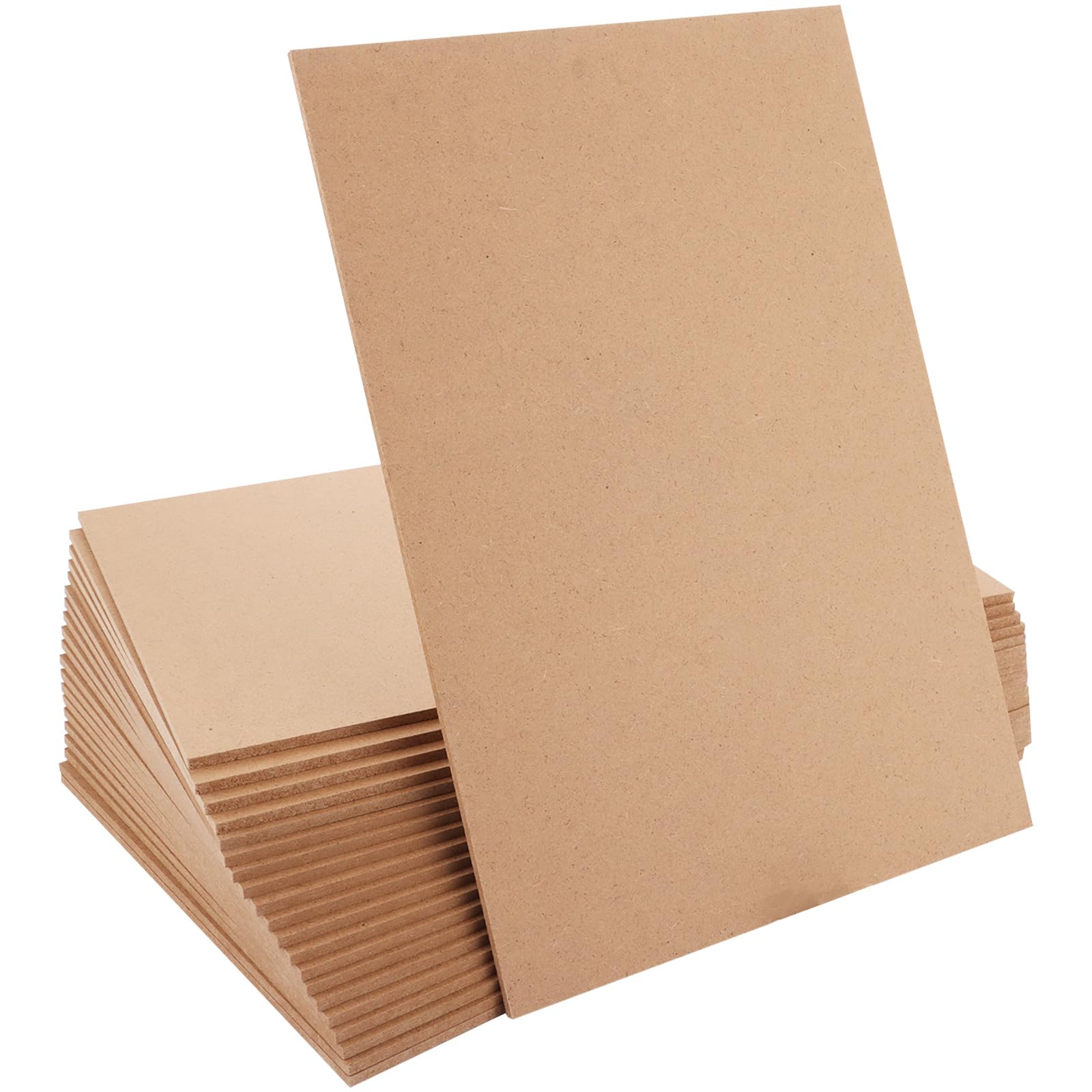 AHAQU 30PCS A4 MDF Wood Boards 4mm Thick Wood DIY Craft Project Board, 30 x 21cm MDF Blank Sheets for Painting, Modelling, Engraving, Fretwork, Arts