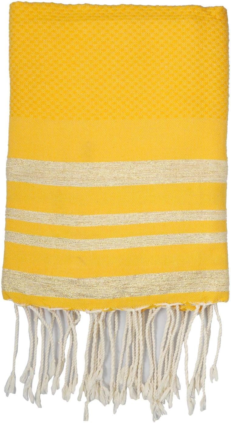 Febronie Hamptons - Fouta, algodón, Color Amarillo Safran, único: Amazon.es: Hogar