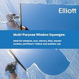 Elliott Multi Purpose Window Squeegee 40cm Aluminum Frame Grey Handle view 3