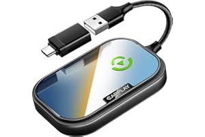 CAREASE Wireless CarPlay Adapter for Apple iPhone, Converts Factory Wired CarPlay to Wireless CarPlay 2024 Upgrade Plug & Play Auto Connect Fast Easy Use for Cars from 2017 & iPhone iOS 10+ Matte Black