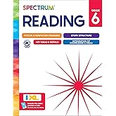 Spectrum Reading 6th Grade Workbook, Activity Book Covering Nonfiction and Fiction Passages, Story Structure, and more, Classroom or Homeschool Curriculum