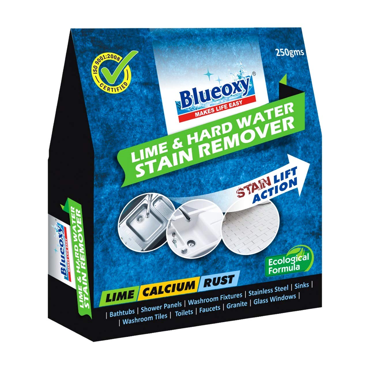 Blueoxy Lime and Hard Water Stain Remover 250 Grams Professional