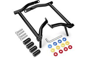 kekykm Saddlebag Guard Crash Bar Bracket compatible with Harley Davidson Touring Street Glide Road Glide Road King Electra Glide Ultra Limited CVO Black Tip Over Bar 2009-2025