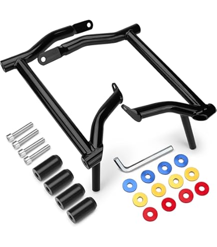 Amazon.com: Eagle Skull Gloss Black Rear Saddlebag Guards Support