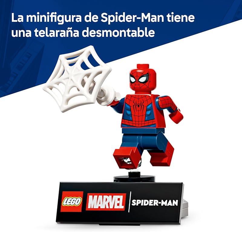| Figura de Herói Marvel: Homem-Aranha - Brinquedo de Super-Herói com Figura de Ação e Minifigura de Coleção - Decoração de Sala Juvenil - Presente para Crianças 12+ Anos - 76346