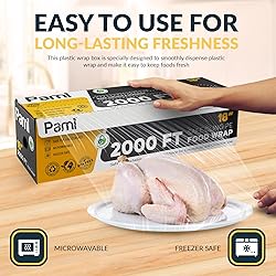 PAMI Plastic Food Wrap 18 Inch Wide X 2000ft, Clear